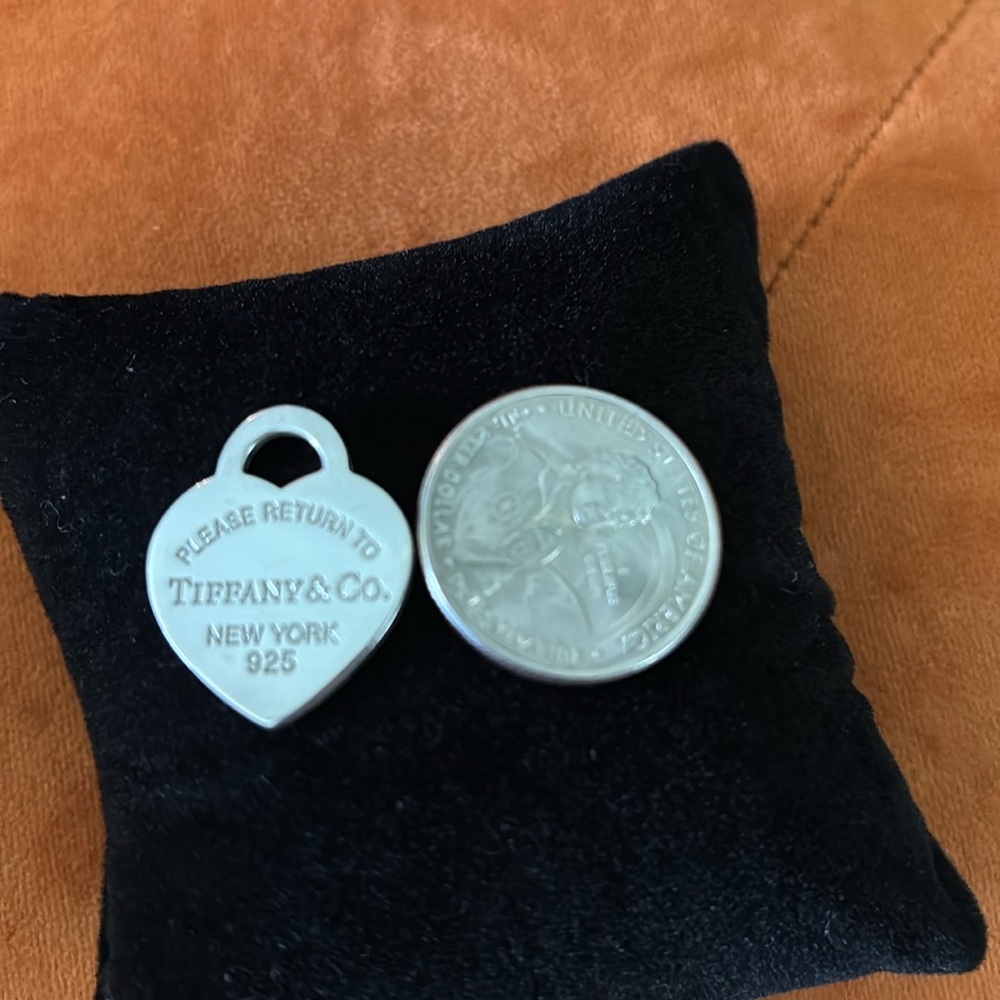 Tiffany & Co. Sterling Silver Heart Tag Charm - Silver - Picture 2 of 3